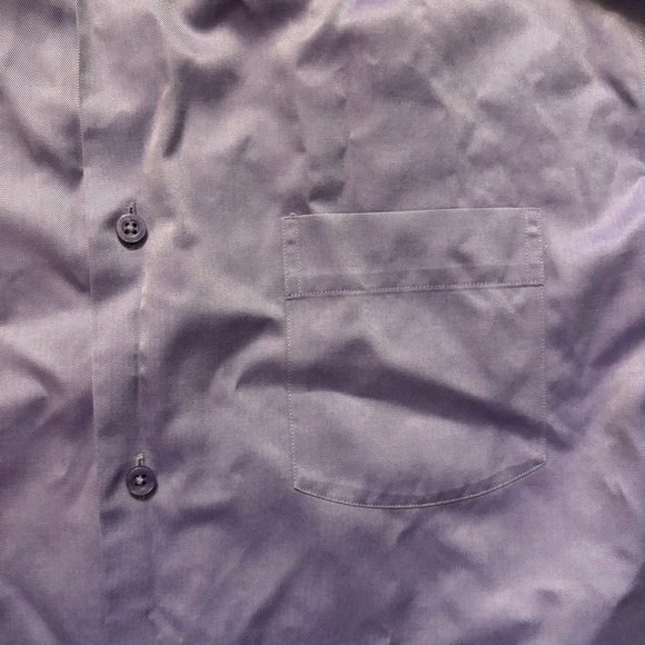 Nordstrom Mens Button Down Long Sleeve Dress Shirt Purple Size Large 100% Cotton - Picture 4 of 4